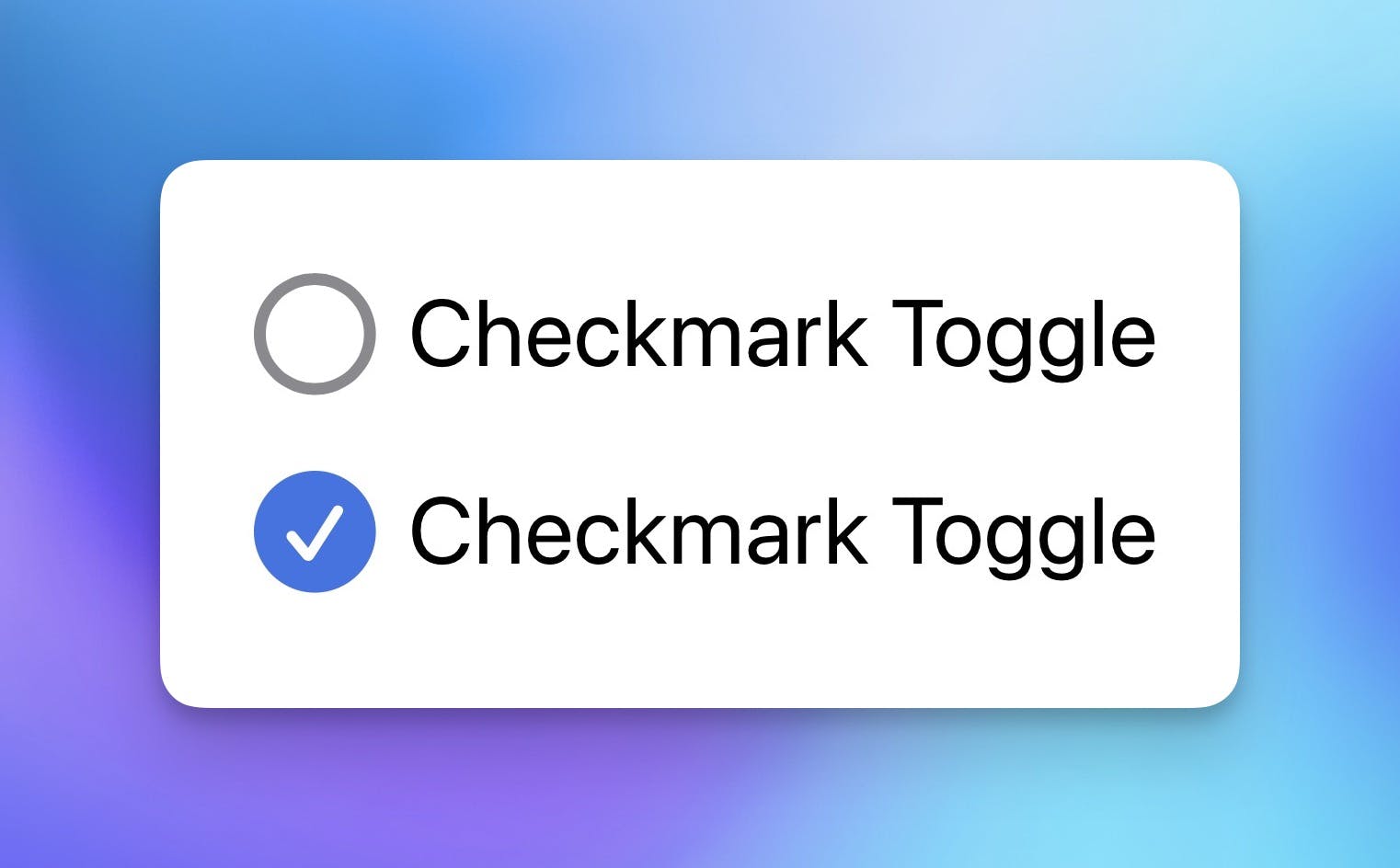 Checkmark Style Toggle